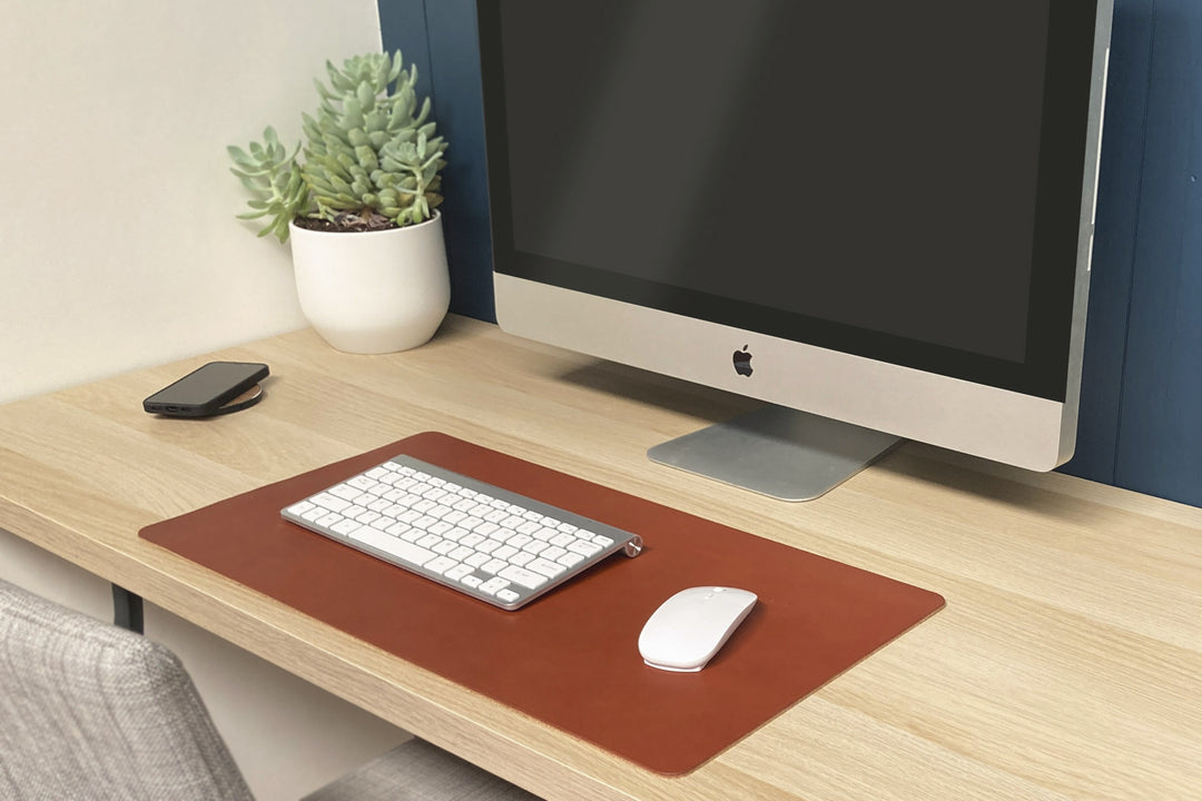 Leather Desk Mat | outlet Deep Tan